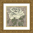 thumbnail image 1 of Zarris, Chariklia 26x26 Gold Ornate Wood Framed with Double Matting Museum Art Print Titled - Silver Rose I, 1 of 4