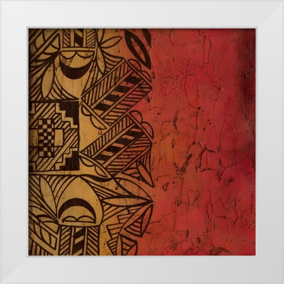 Zarris, Chariklia 26x26 White Modern Wood Framed Museum Art Print Titled - Native Tradition II