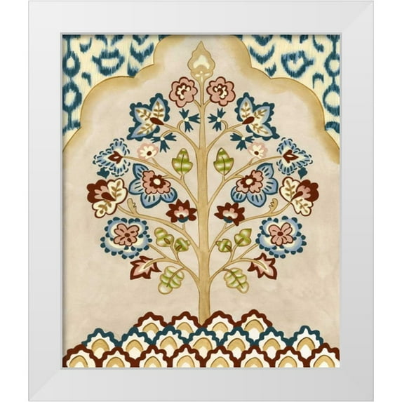 Zarris, Chariklia 26x30 White Modern Wood Framed Museum Art Print Titled - Tapestry Tree II