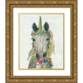 thumbnail image 1 of Zarris, Chariklia 26x32 Gold Ornate Wood Framed with Double Matting Museum Art Print Titled - Fiesta Unicorn I, 1 of 4