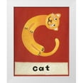 thumbnail image 1 of Zarris, Chariklia 26x32 White Modern Wood Framed Museum Art Print Titled - C is for Cat, 1 of 4