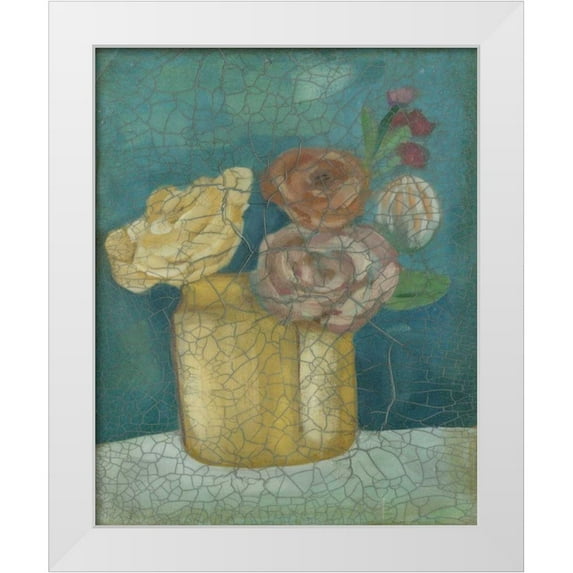 Zarris, Chariklia 26x32 White Modern Wood Framed Museum Art Print Titled - Flower Market I