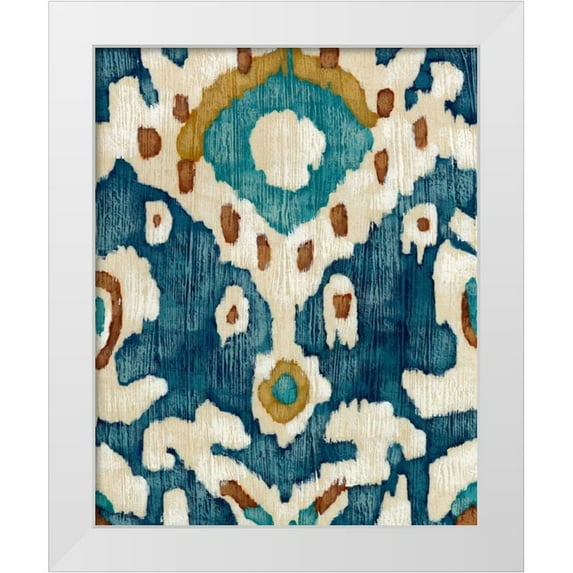 Zarris, Chariklia 26x32 White Modern Wood Framed Museum Art Print Titled - Ocean Ikat II