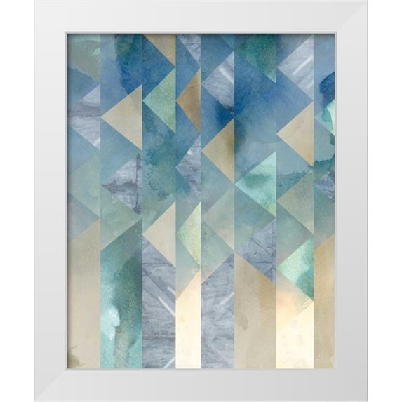 Zarris, Chariklia 26x32 White Modern Wood Framed Museum Art Print Titled - Ocean Reflections II