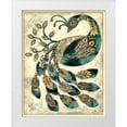 thumbnail image 1 of Zarris, Chariklia 26x32 White Modern Wood Framed Museum Art Print Titled - Royal Peacock II, 1 of 4