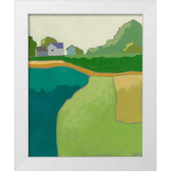 Zarris, Chariklia 26x32 White Modern Wood Framed Museum Art Print Titled - Rural Vista II