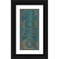 thumbnail image 1 of Zarris, Chariklia 8x14 Black Ornate Wood Framed with Double Matting Museum Art Print Titled - Blue Arabesque I, 1 of 4