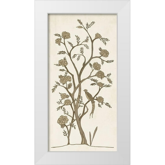 Zarris, Chariklia 9x14 White Modern Wood Framed Museum Art Print Titled - Custom Sepia Chinoiserie I