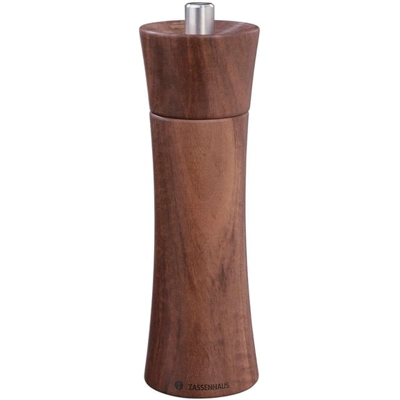 Zassenhaus Pepper Mill Frankfurt Walnut 7 Inch Adjustable Ceramic Grinder
