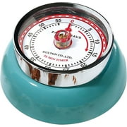 Zassenhaus Magnetic Retro 60 Minute Kitchen Timer, 2.75-Inch, Teal