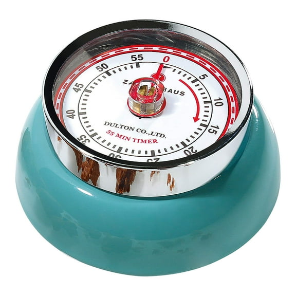Zassenhaus Magnetic Retro 60 Minute Kitchen Timer, 2.75-Inch, Teal