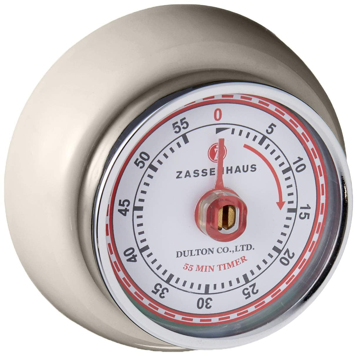 Cream Retro Magnetic Steel Kitchen Timer