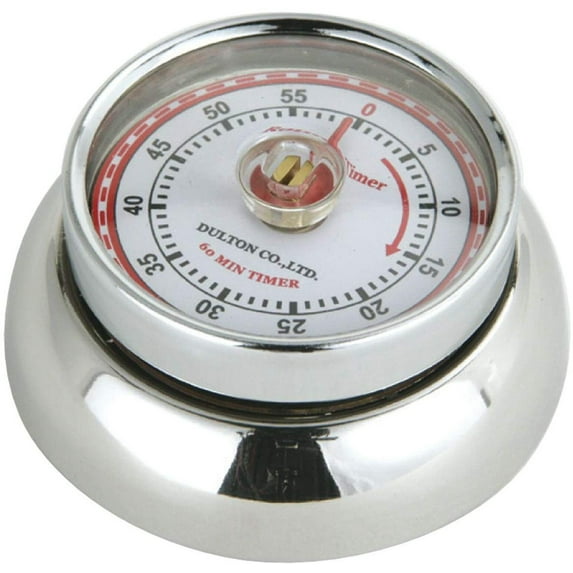 Zassenhaus Retro Collection 'Speed' - Kitchen Timer with Magnet - Times up to 55 Minutes - Stainless Steel