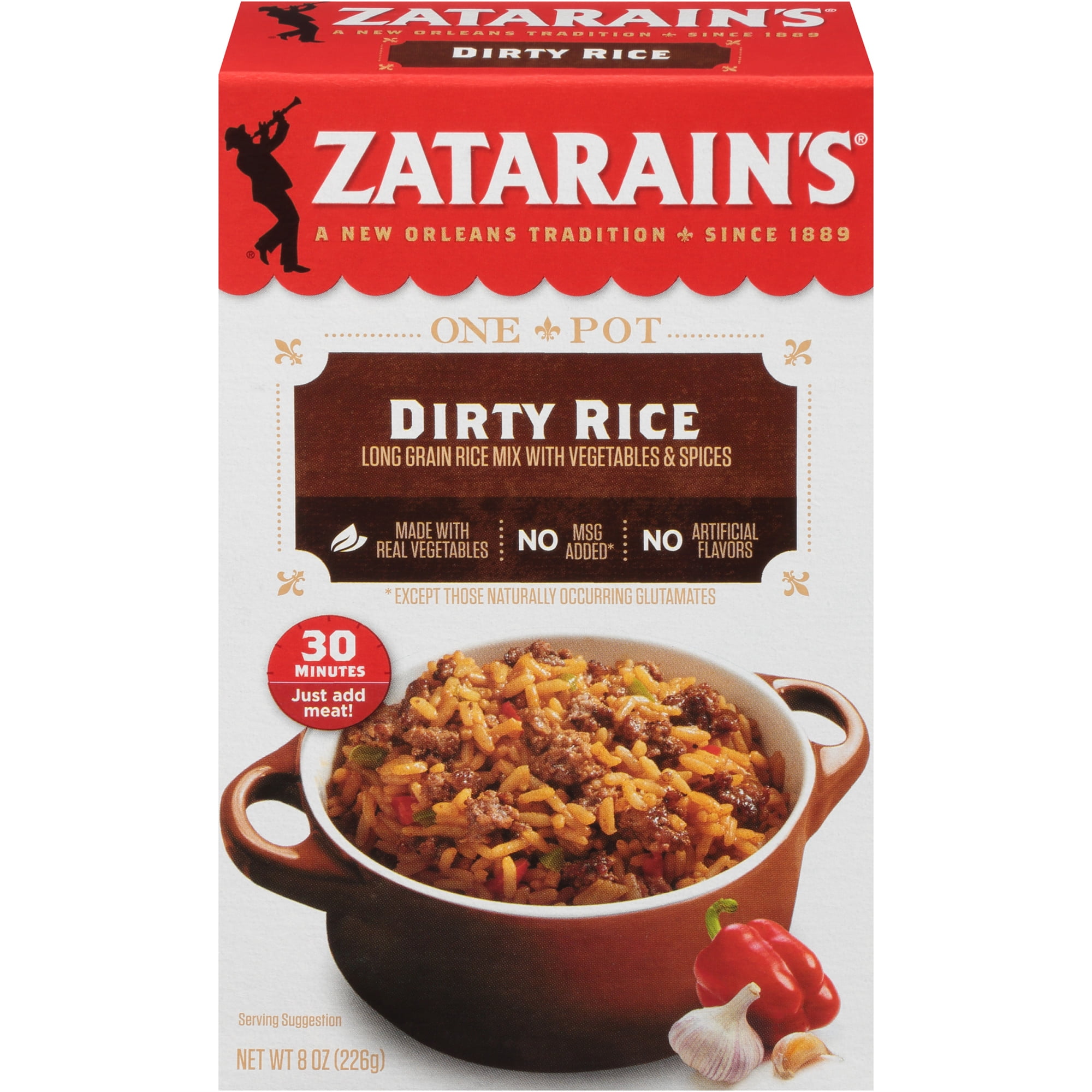 Zatarain S Dirty Rice Mix 8 Oz (Pack of 32)