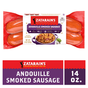 Zatarain's Andouille Smoked Pork Sausage, 2 Count, 14 oz Plastic Pack (Refrigerated)