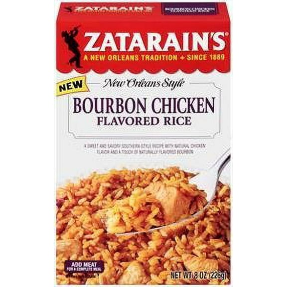 Zatarain,S Bourbon Chicken Flavored Rice 8 Oz ( 3 Pack)