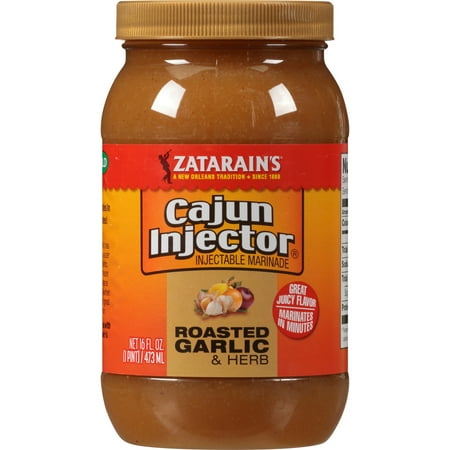 Zatarain's Cajun Injectors Roasted Garlic & Herb Injectable Marinade Refill, 16 fl oz Jar