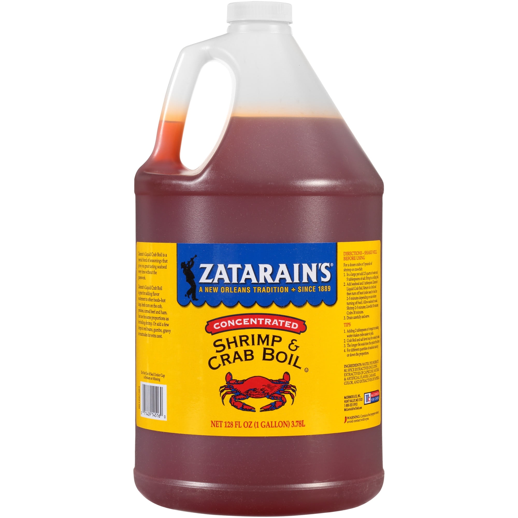 Zatarain's Concentrated Shrimp & Crab Boil, 1 gal - One Gallon Bulk
