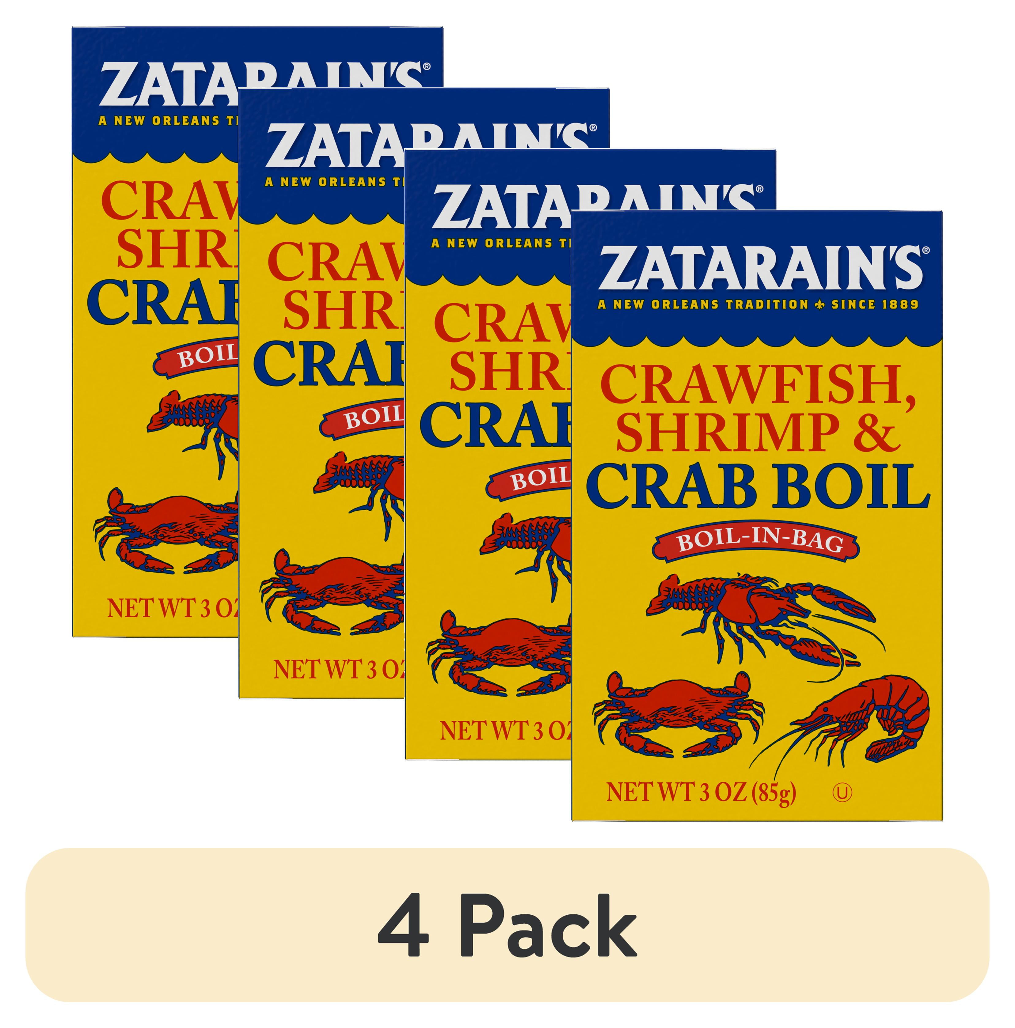 (4 pack) Zatarain's Crawfish, Shrimp & Crab Boil, 3 oz Box