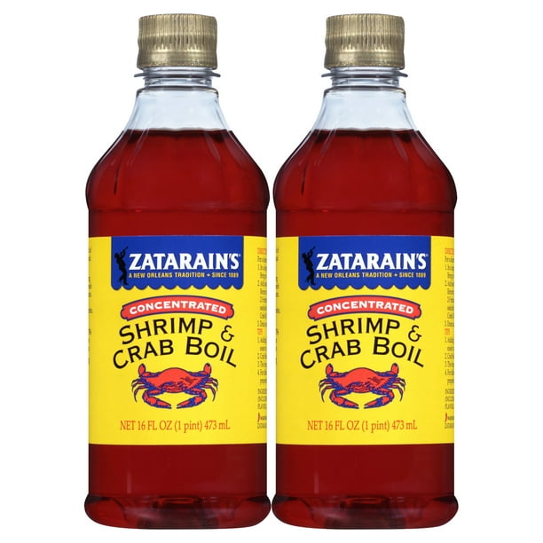 (2 pack) Zatarain's Crab Boil Liquid, 16 fl oz Mixed Spices