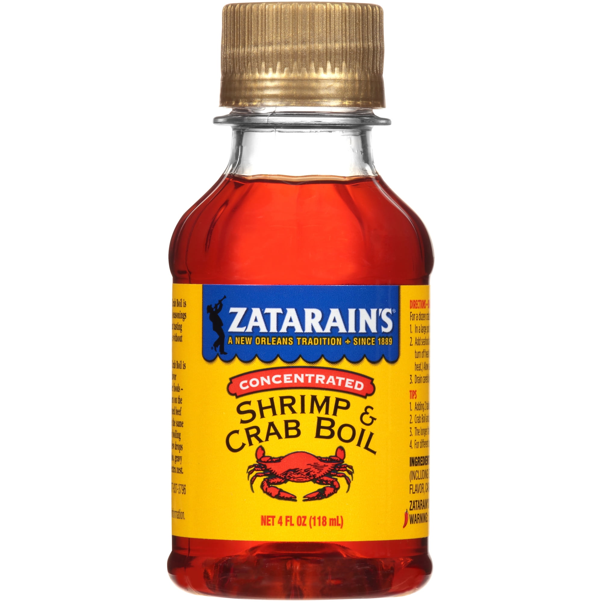 Zatarain's Crab Boil Liquid, 4 fl oz Mixed Spices & Seasonings