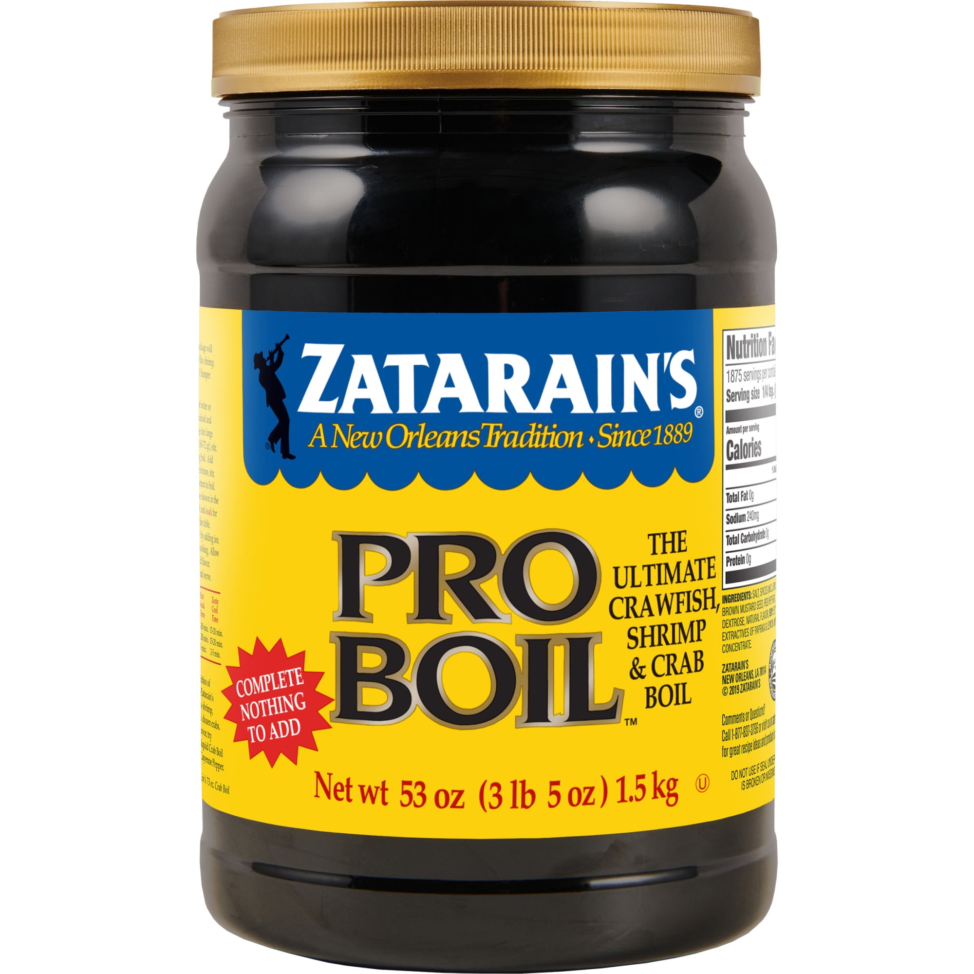 (2 pack) Zatarain's Crab Boil Seasoning ProBoil, 53 oz Mixed Spices