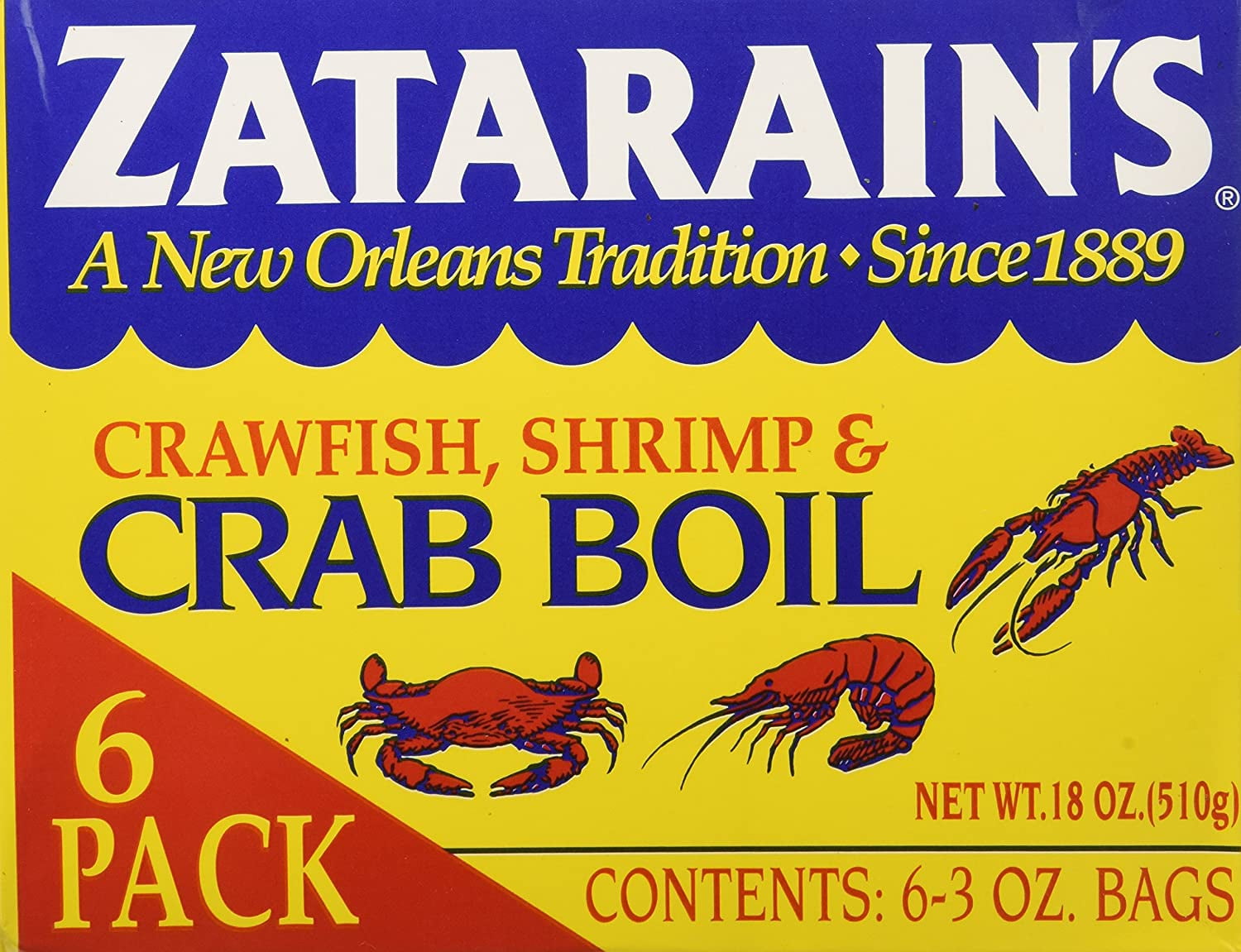 Zatarain's Crab Boil Six 3oz Bags - Walmart.com