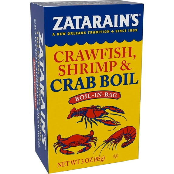 Pack of 6, Zatarains Crawfish, Shrimp & Crab Boil in a Bag, 3 oz