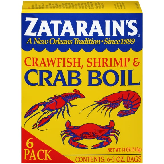 Zatarain's Crawfish, Shrimp & Crab Boil (Pack of 6), 3 oz
