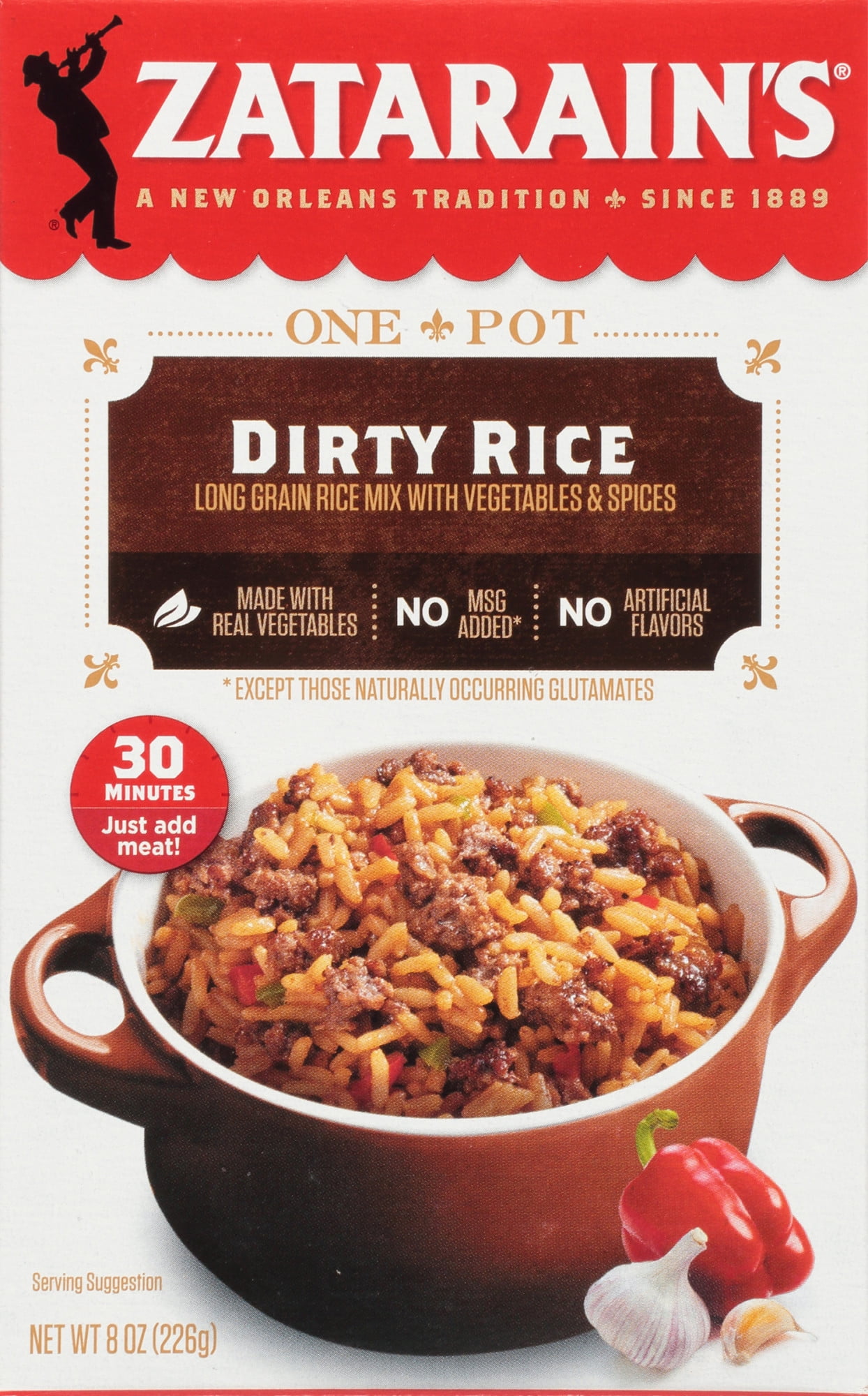 Zatarain's Dirty Rice Mix, 8 oz Packaged Meals