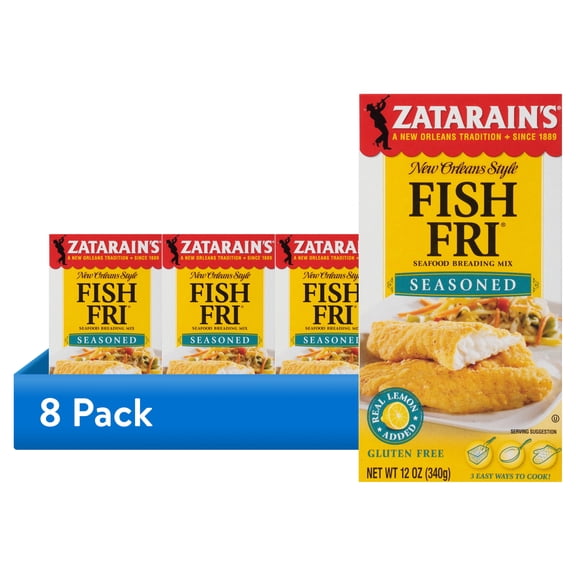 (8 pack) Zatarain's Gluten Free Seasoned Fish Fri, 12.0 oz Box