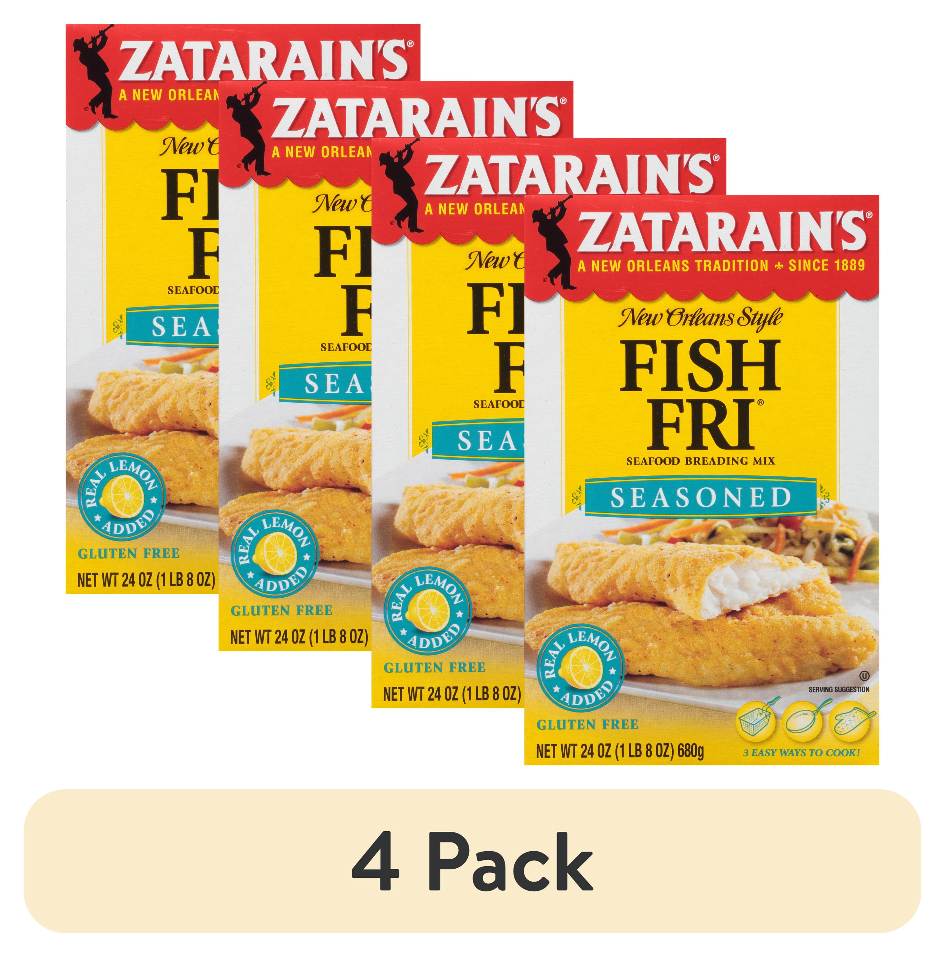 (4 pack) Zatarain's Fish Fry - Seasoned, 24 oz Coatings & Batters ...