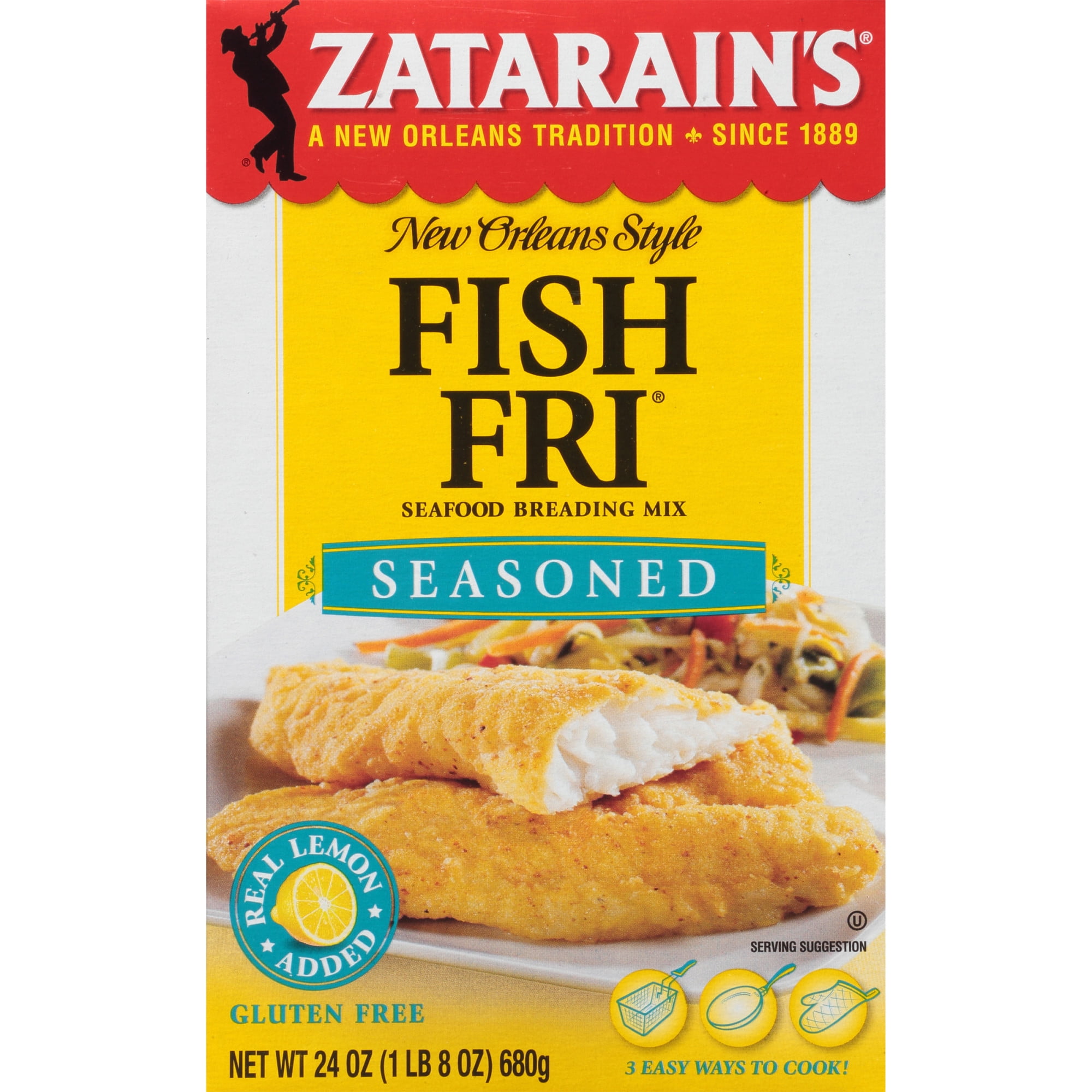 Zatarain's Fish Fry - Seasoned, 24 oz Coatings & Batters - Walmart.com