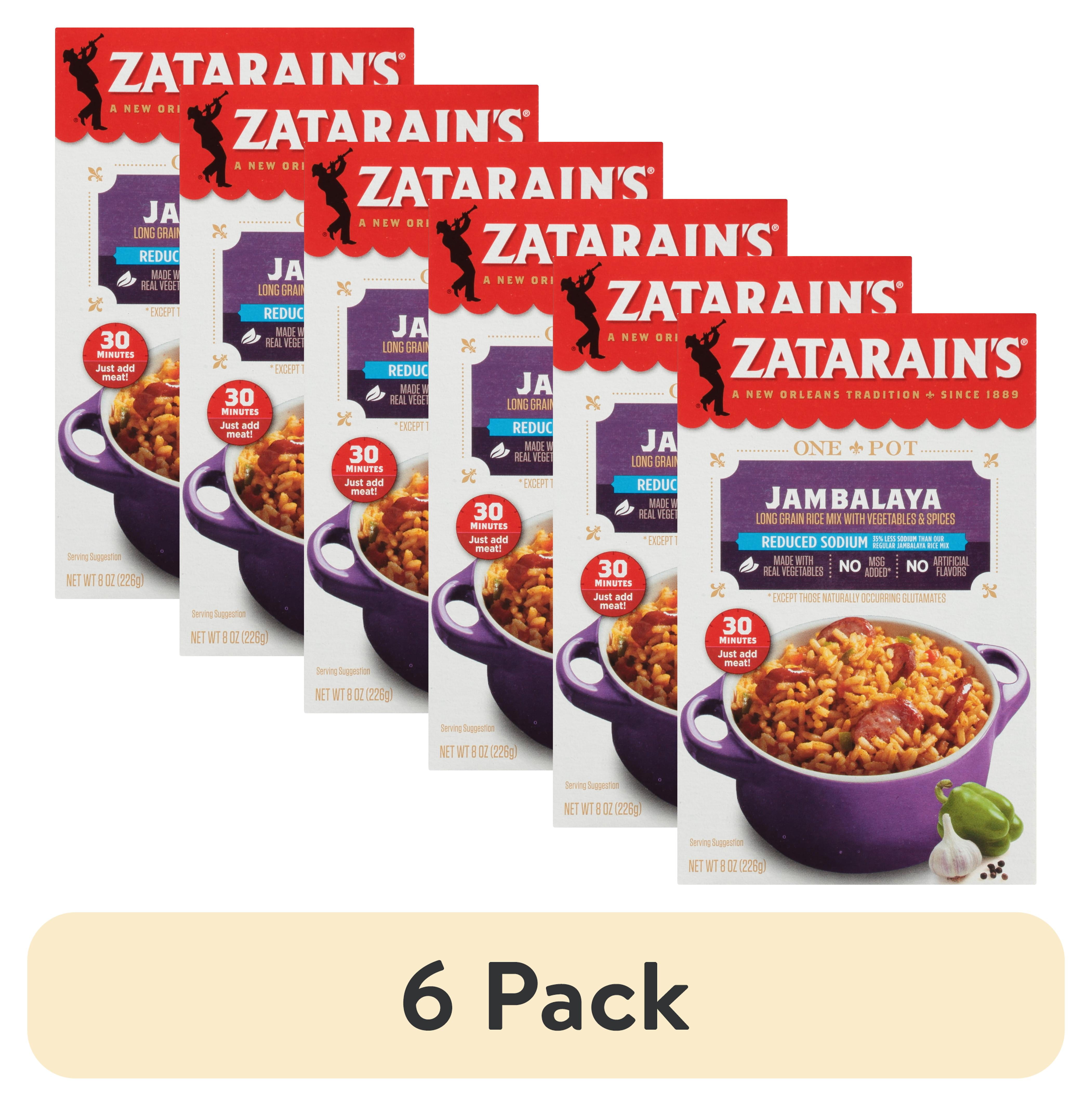 (6 pack) Zatarain's Gluten Free Reduced Sodium Jambalaya, 8 oz Box