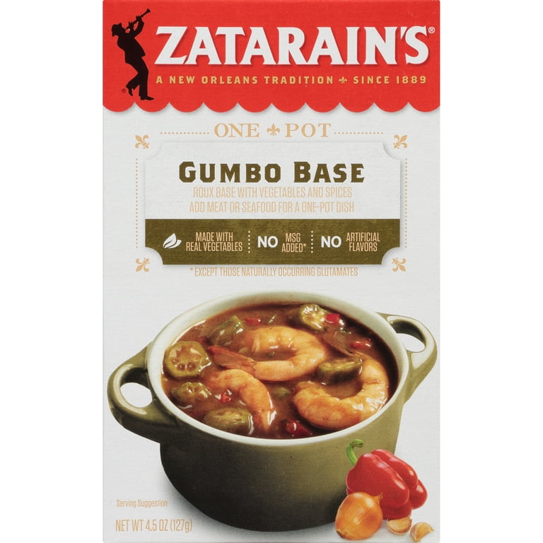 Zatarain's Gumbo Base, 4.5 oz Box - New Orleans Mix of Zesty