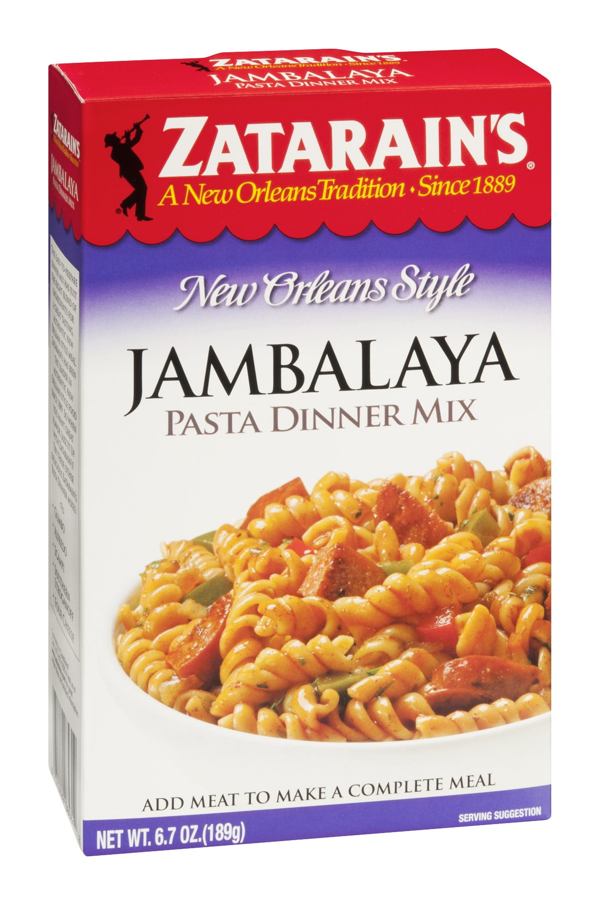 Zatarain's Jambalaya Pasta Dinner Mix, 6.7 OZ (Pack of 2)