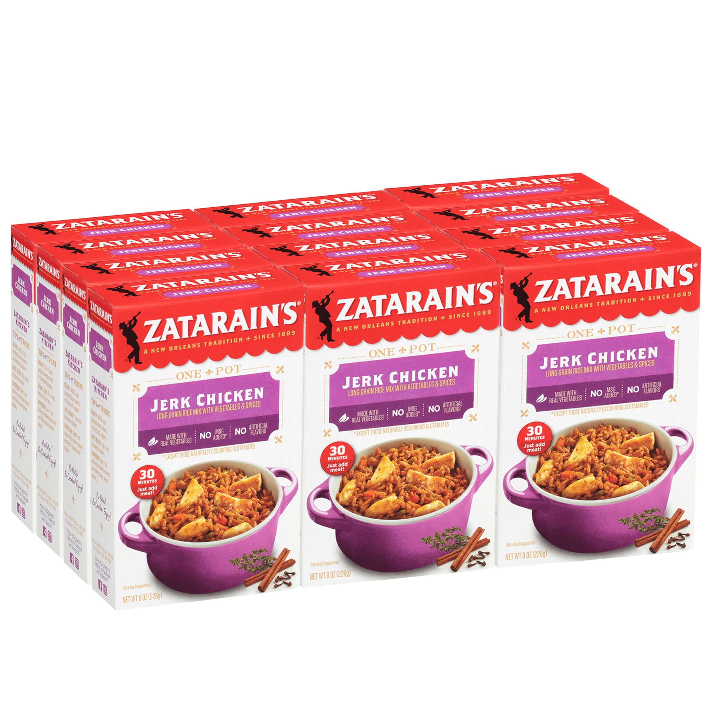 Zatarain's Jerk Chicken Rice, MMF7 8 oz (Pack of 12)
