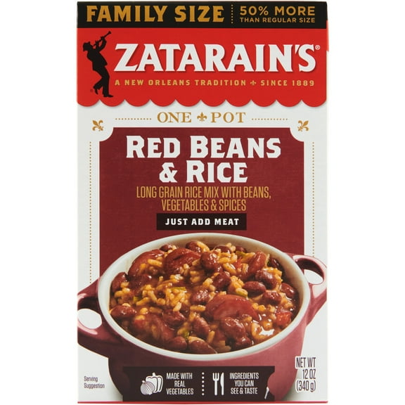 Zatarain's Family Size Red Beans & Rice, 12.0 oz Box