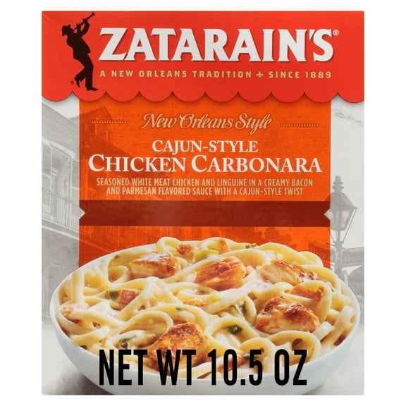 Zatarain's No Artificial Flavors Frozen Cajun-Style Chicken Carbonara, 10.5 oz Box