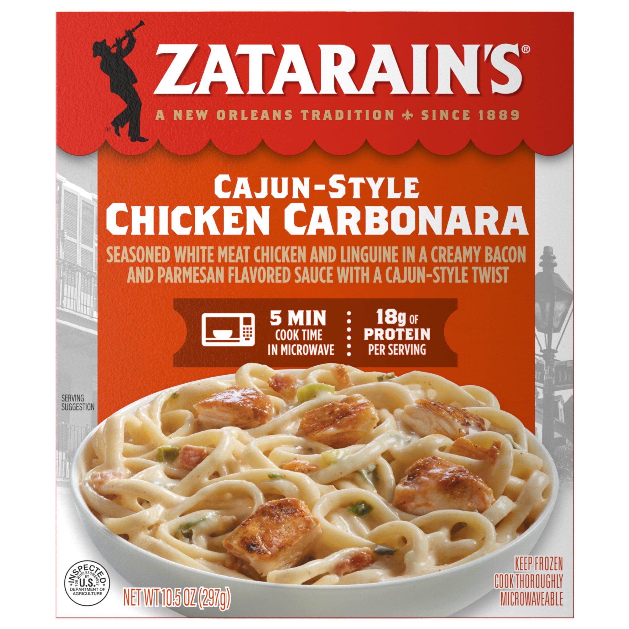 Zatarain's Cajun-Style Chicken Carbonara, 10.5 oz Box