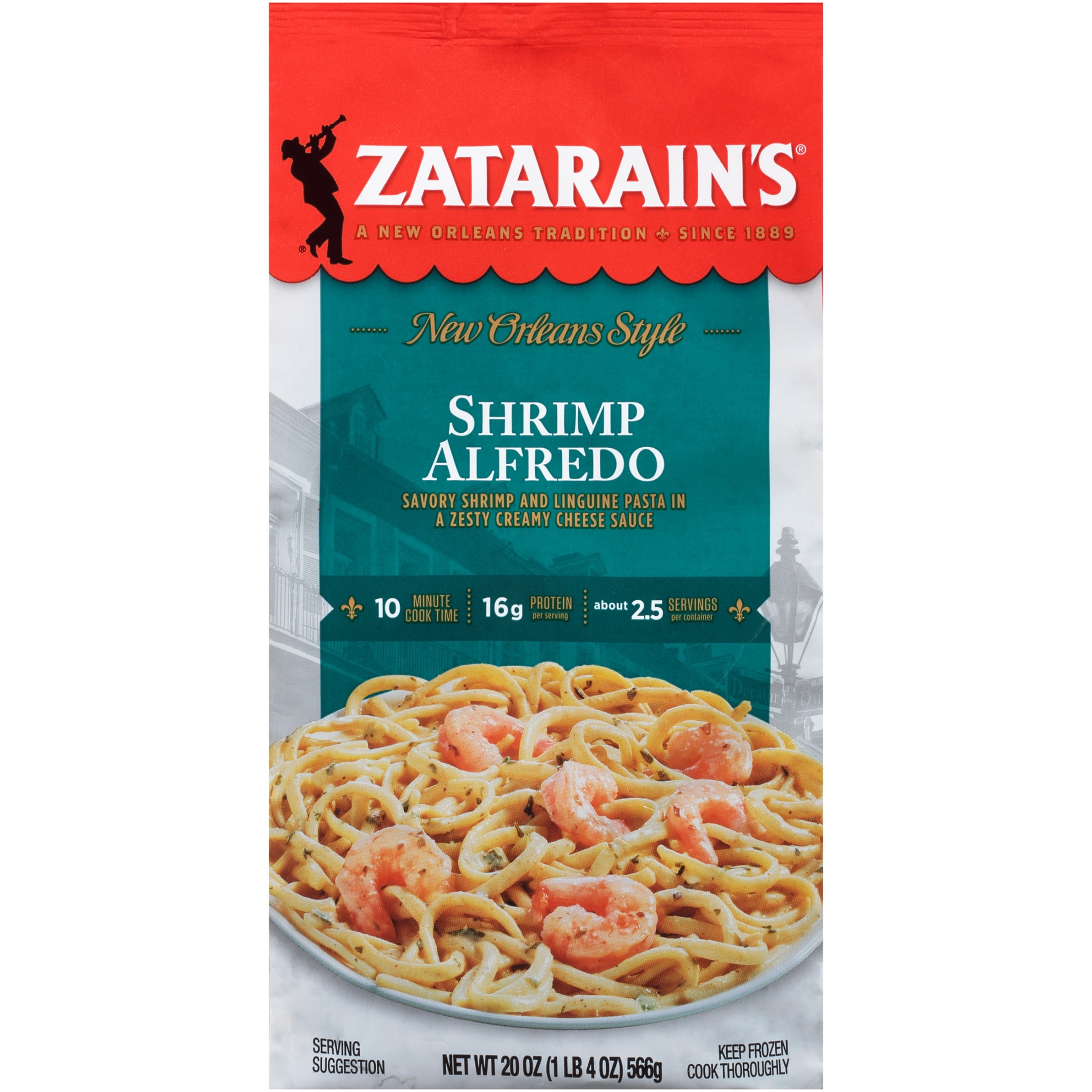 Zatarain's Frozen Shrimp Alfredo, 20.0 oz Bag