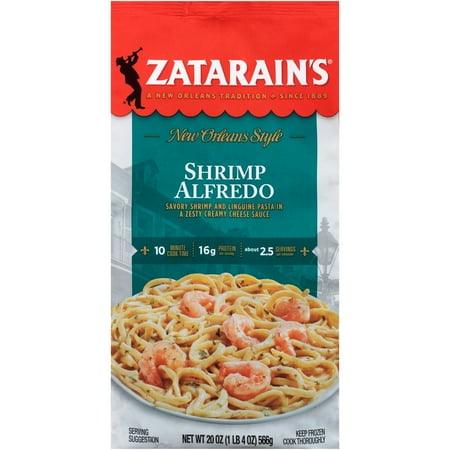 Zatarain's No Artificial Flavors Frozen Shrimp Alfredo, 20.0 oz Bag