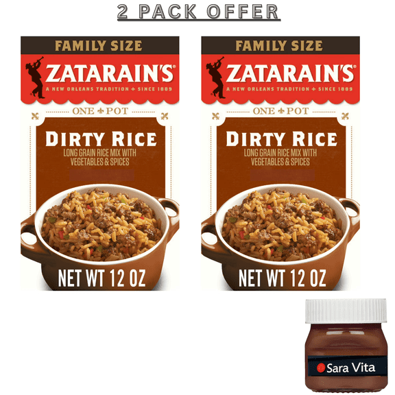 Zatarain's No Artificial Flavors Gluten Free Family Size Dirty Rice Mix, 12.0 oz Box