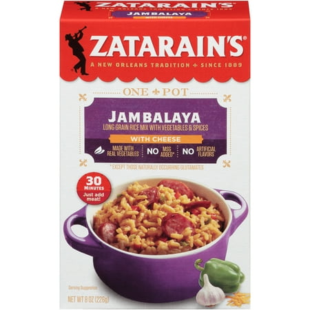 Zatarain's No Artificial Flavors Jambalaya with Cheese, 8 oz Box