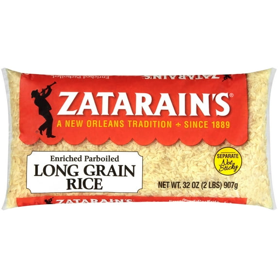 Zatarain's Non-GMO Enriched Parboiled Long Grain Rice, 2 lb Bag