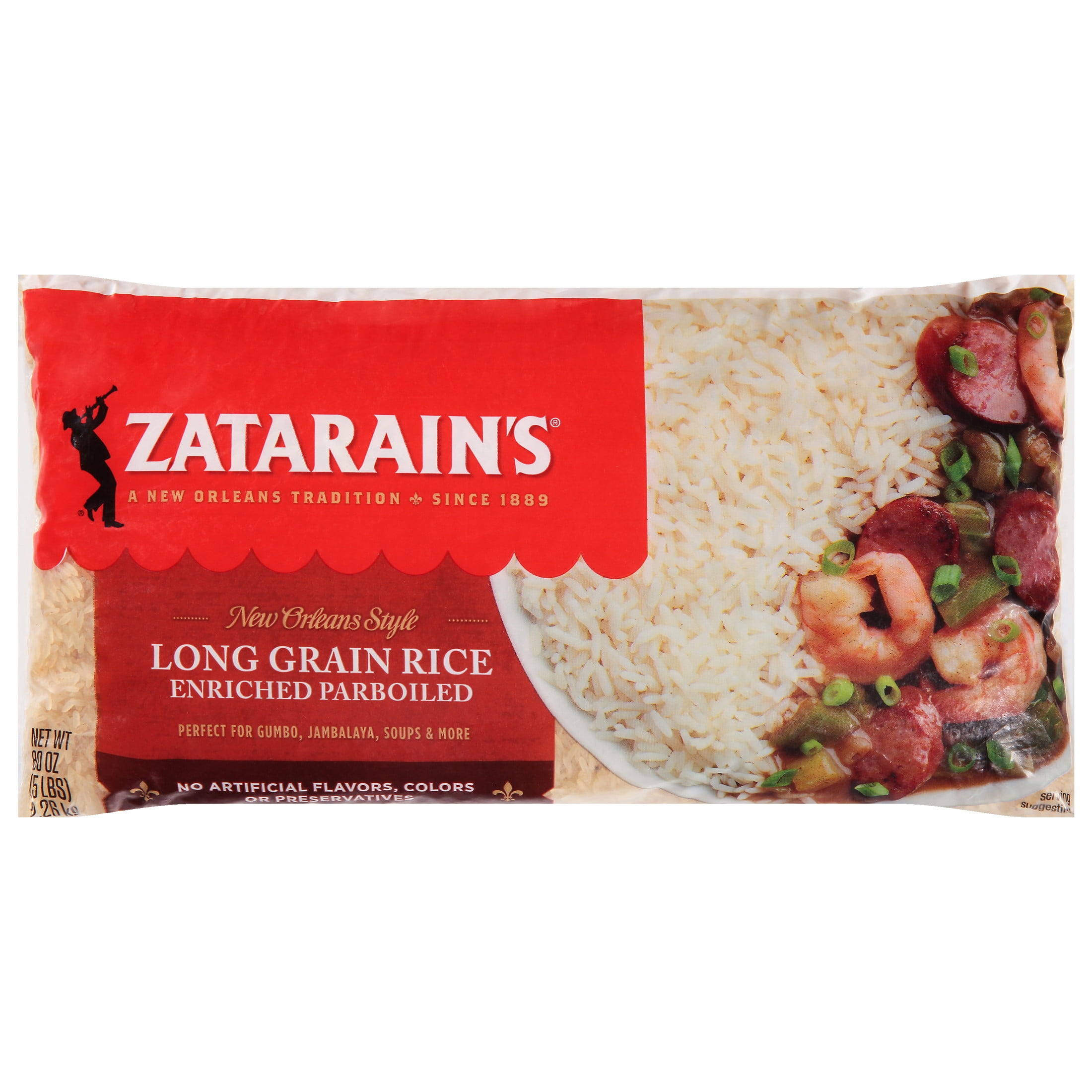 Zatarain's Non-GMO Enriched Parboiled Long Grain Rice, 5 lb Bag