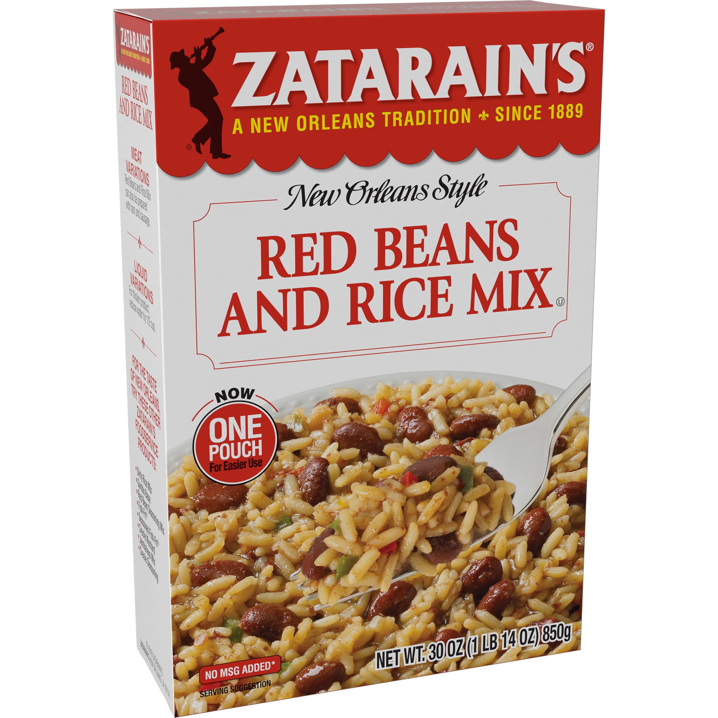 Zatarain,S Red Beans And Rice Mix, 30 Oz - One 30 Ounce Box Of Red