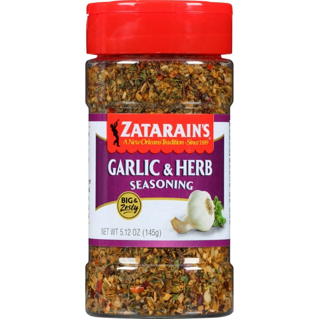 Zatarain's Seasoning Garlic & Herb, 5.12 oz Mixed Spices & Seasonings
