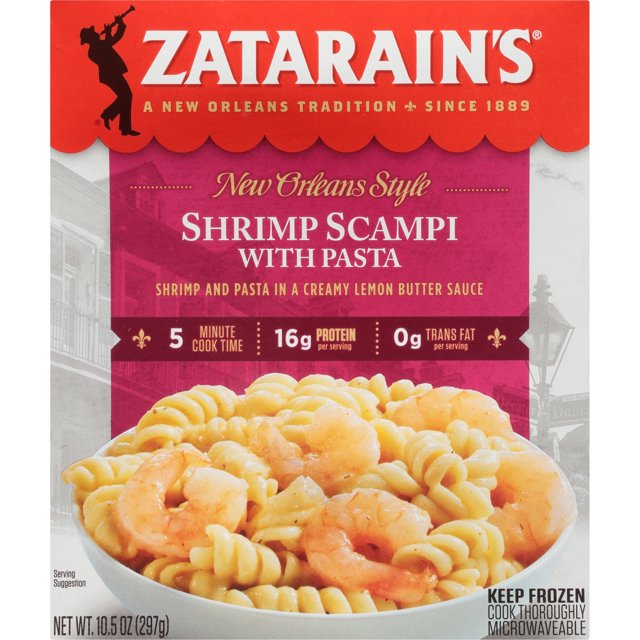 Zatarain's Shrimp Scampi with Pasta Packaged Meals, 10.5 oz (Frozen