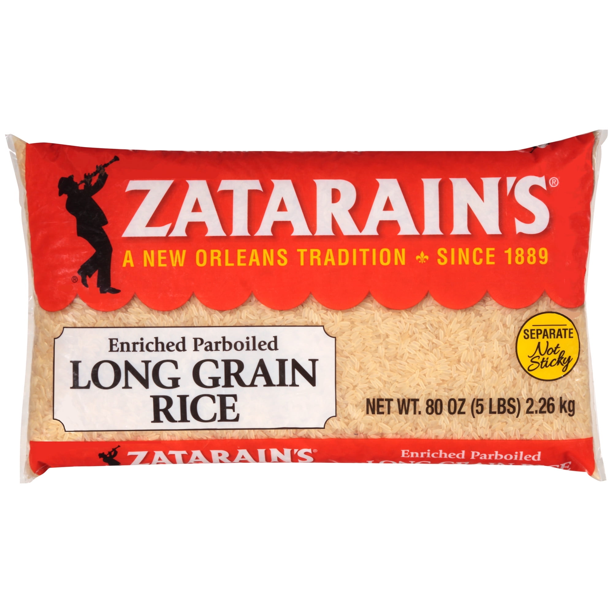 Zatarain's White Rice Parboiled Long Grain, GlutenFree 5 lb Rice